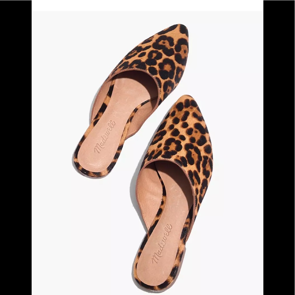 Madewell The Remi Mule in Leopard Calf Hair